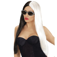 Black and white wig
