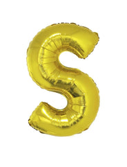 Gold letter balloon large