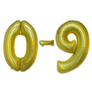 Glitter gold numbers