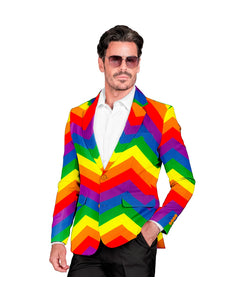 Regenboog colbert Ella unisex - kleurrijk Pride jasje voor Gay Pride en foute party
