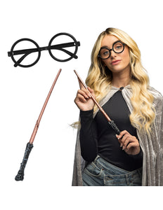 Set Tovenaar kinderen hoed baard toverstaf wizard