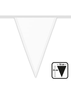 Witte polyester vlaggenlijn 6 meter