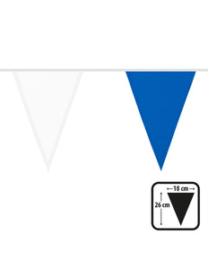 Blauw-witte polyester vlaggenlijn 6 meter Oktoberfest