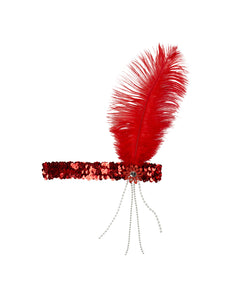 Boland Charleston hoofdband Flapper rood
