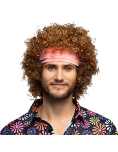 Boland Hippie pruik groove bruin krullen