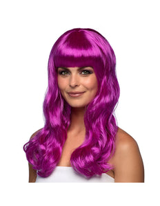 Boland Paarse pruik lang golvend haar Chique