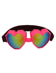 Boland Ski bril Festilove roze hartjes