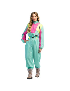Boland Skipak Snow Blizzard Babe - Groen Retro Skipak Dames | Jaren 80 Foute Kleding