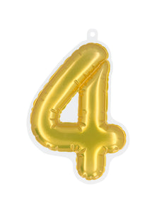 Boland Sticker Folieballon '4' goud