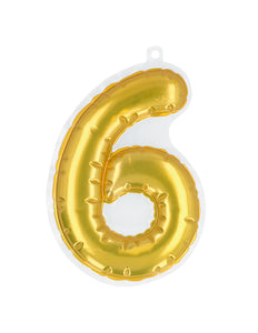 Boland Sticker Folieballon '6' goud