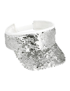 Boland Zilveren zonneklep glitter pailletten