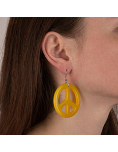 Funny Fashion Gele hippie oorbellen