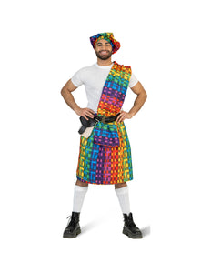 Funny Fashion Regenboog kilt heren Schots