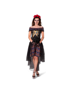 Funny Fashion Zombie zwarte bruid Naomi