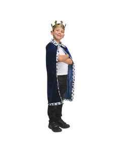 Wicked Costumes Koningsmantel kinderen met Kroon blauw
