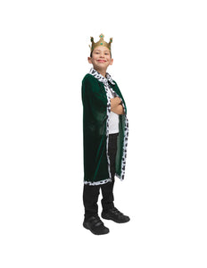 Wicked Costumes Koningsmantel kinderen met Kroon groen