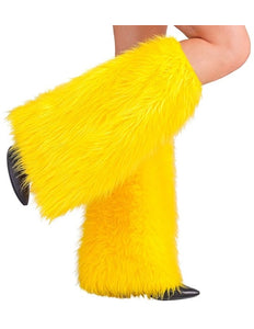 Widmann SRL Beenwarmers pluche geel Roos