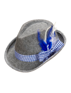Widmann SRL Beierse Fedora met blauwe veren