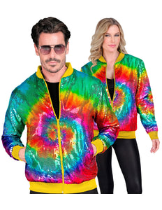 Widmann SRL Bomberjas pailletten Hippie tie dye