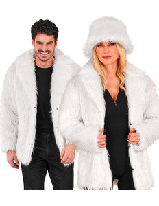 Widmann SRL Bontjas pluche wit kostuum Bente