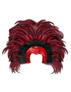 Widmann SRL Braziliaanse veren hoofdbedekking rood