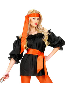 Widmann SRL Dames piraten blouse zwart