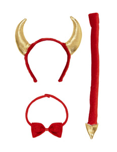 Widmann SRL Duivel hoorns met staart en strik