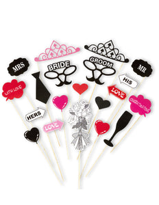 Widmann SRL Foto booth accessoires bruid en bruidegom