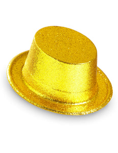 Widmann SRL Glitter hoge hoed goud