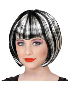 Widmann SRL Heksen pruik zwart wit kind