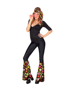 Widmann SRL Hippie verkleedset flowers unisex jaren-70