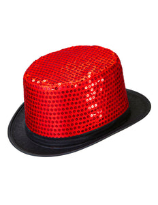 Widmann SRL hoge hoed pailletten rood