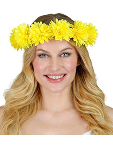 Widmann SRL Hoofdband bloemen geel Luuk