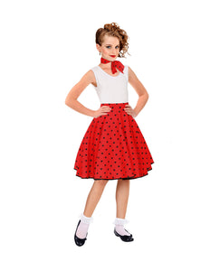 Widmann SRL Jaren 50 rok rood zwart Holly