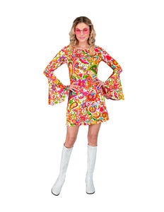 Widmann SRL Jaren 70 jurk peace party