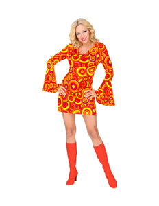 Widmann SRL Jaren 70 jurkje rood geel