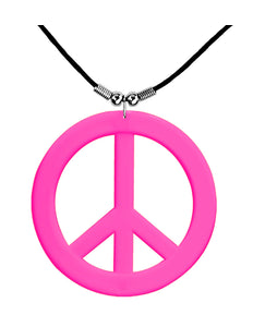 Widmann SRL Neon Hippie Ketting Rosa Roze