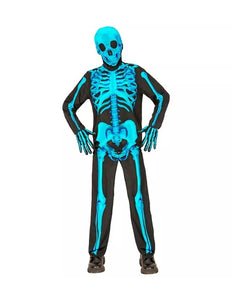 Widmann SRL Neon skelet kostuum Fleur kind