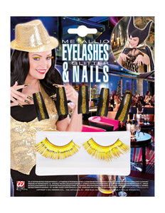 Widmann SRL Nepwimpers goud met nepnagels