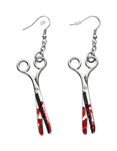 Widmann SRL Oorbellen schaar met bloed