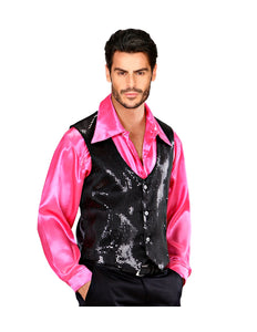 Widmann SRL Pailletten gillet vestje zwart