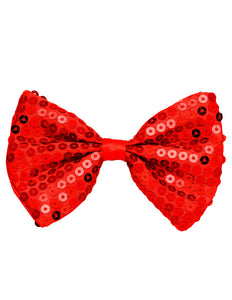 Widmann SRL Pailletten strikje rood glitter