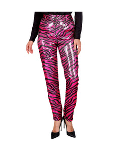Widmann SRL Paillettenbroek Mara zebra pink