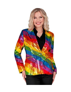 Widmann SRL Paillettenjas regenboog