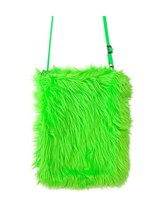 Widmann SRL Pluche handtas in neon groen