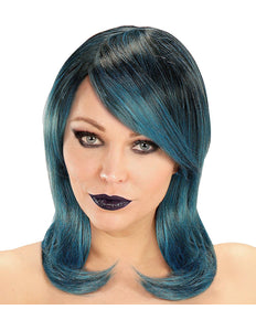 Widmann SRL Pruik Megan blauw zwart