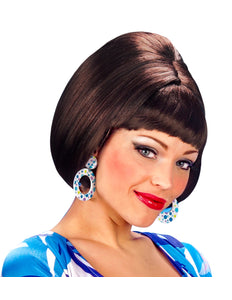 Widmann SRL pruik party girl 70s bruin