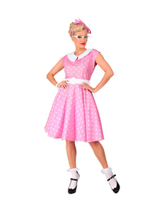 Widmann SRL Rock-'n- roll fashion jurk roze 50s