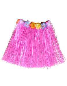 Widmann SRL Roze Hawaiirokje met bloemenriem kind