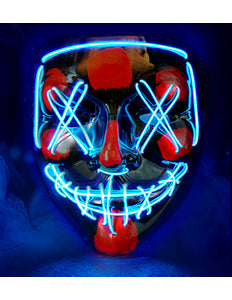 Widmann SRL Scary masker blauw led